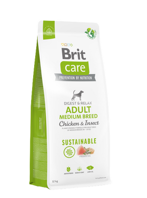 Brit Care Sustainable Adult Medium Tavuk ve Böcek Proteinli Yetişkin Köpek Maması 12 Kg