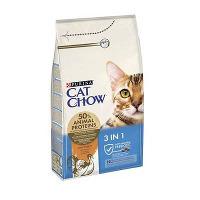 Cat Chow Feline 3 in 1 Hindi Etli Yetişkin Kedi Maası 1.5 KG