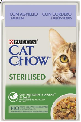 Cat Chow Kuzu Etli Kısırlaştırılmış Yaş Kedi Maması 85 Gr