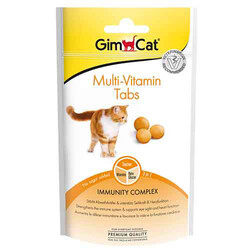 Gimcat Multi-Vitamin Tabs Kedi Ödül Tableti 40 Gr - Thumbnail