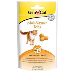 Gimcat Multi-Vitamin Tabs Kedi Ödül Tableti 40 Gr - Thumbnail