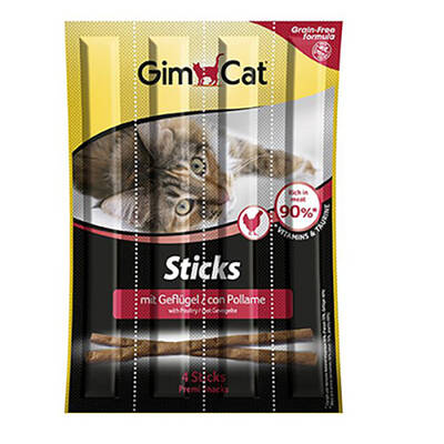Gimcat Sticks Tavuklu Çiğerli Kedi Ödül Çubukları 20Gr