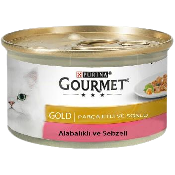 Gourmet Gold Alabalık ve Sebzeli Yetişkin Kedi Konservesi 85 gr