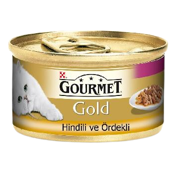 Gourmet Gold Ördek ve Hindili Yetişkin Kedi Konservesi 85 gr