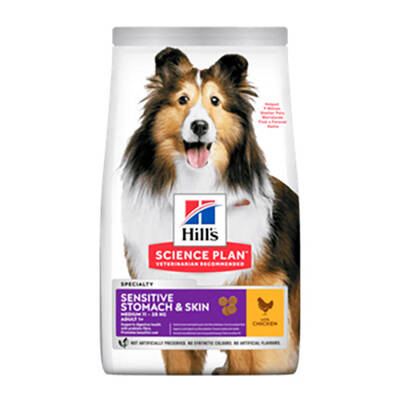 Hills Adult Sensitive Skin Hassas Köpekler İçin Tavuklu Yetişkin Köpek Maması 2.5 Kg