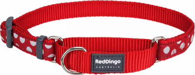 Red Dingo Kırmızı Üzerine Beyaz Benekli Boyun Eğitim Tasması 20mm