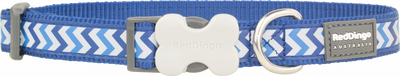 Red Dingo Reflektörlü Ziggy Desenli Lacivert Boyun Tasması 12mm