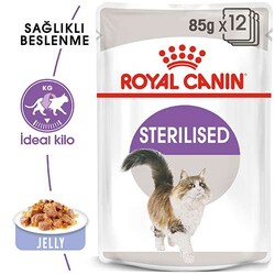 Royal Canin Sterilised Jelly Pouch Kedi Maması 85Gr - Thumbnail