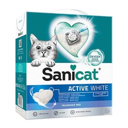 Sanicat Active White Ultra Topaklanan Kedi Kumu 6 LT - Thumbnail