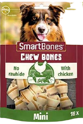 SmartBones Tavuklu Düğüm Köpek Ödül Kemiği Mini 18 Adet