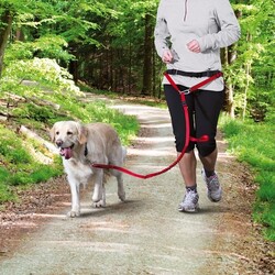 Trixie Köpek Yürüme&Koşma Kemeri&Kayışı , Kırmızı - Thumbnail