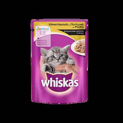 Whiskas Pouch Sos İçinde Kümes Hayvanlı Yavru Kedi Konservesi 85gr