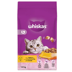 Whiskas Tavuklu ve Sebzeli Yetişkin Kuru Kedi Maması 1,4 Kg - Thumbnail
