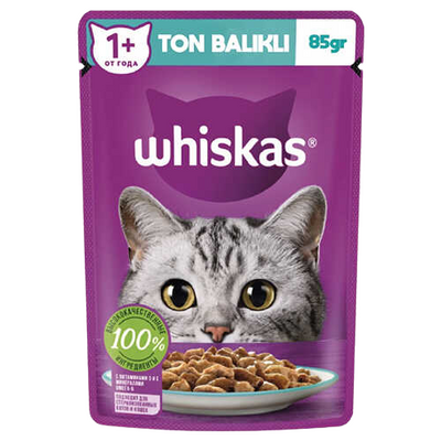 Whiskas Ton Balıklı Pouch Yetişkin Kedi Konservesi 85gr